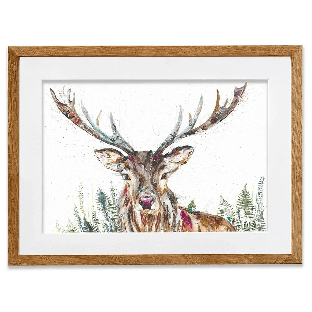 Nature Stag Framed Art Print Nature Stag Framed Art Print wall art product Nicola Jane Rowles
