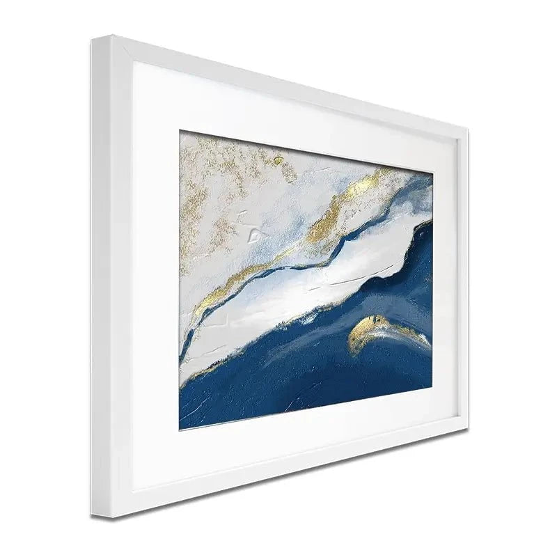 Navy And White Framed Art Print Navy And White Framed Art Print wall art product Muzi pear studio / Shutterstock