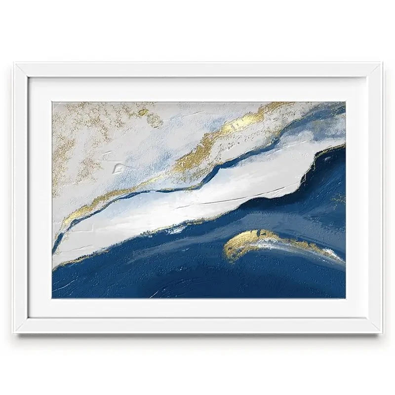 Navy And White Framed Art Print Navy And White Framed Art Print wall art product Muzi pear studio / Shutterstock