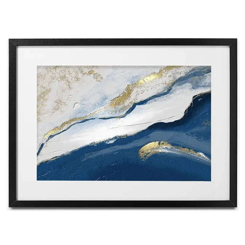 Navy And White Framed Art Print Navy And White Framed Art Print wall art product Muzi pear studio / Shutterstock