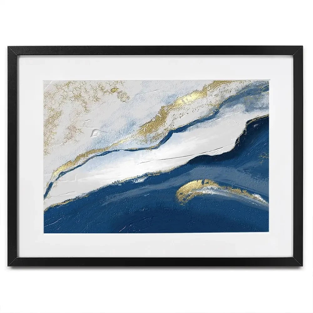 Navy And White Framed Art Print Navy And White Framed Art Print wall art product Muzi pear studio / Shutterstock