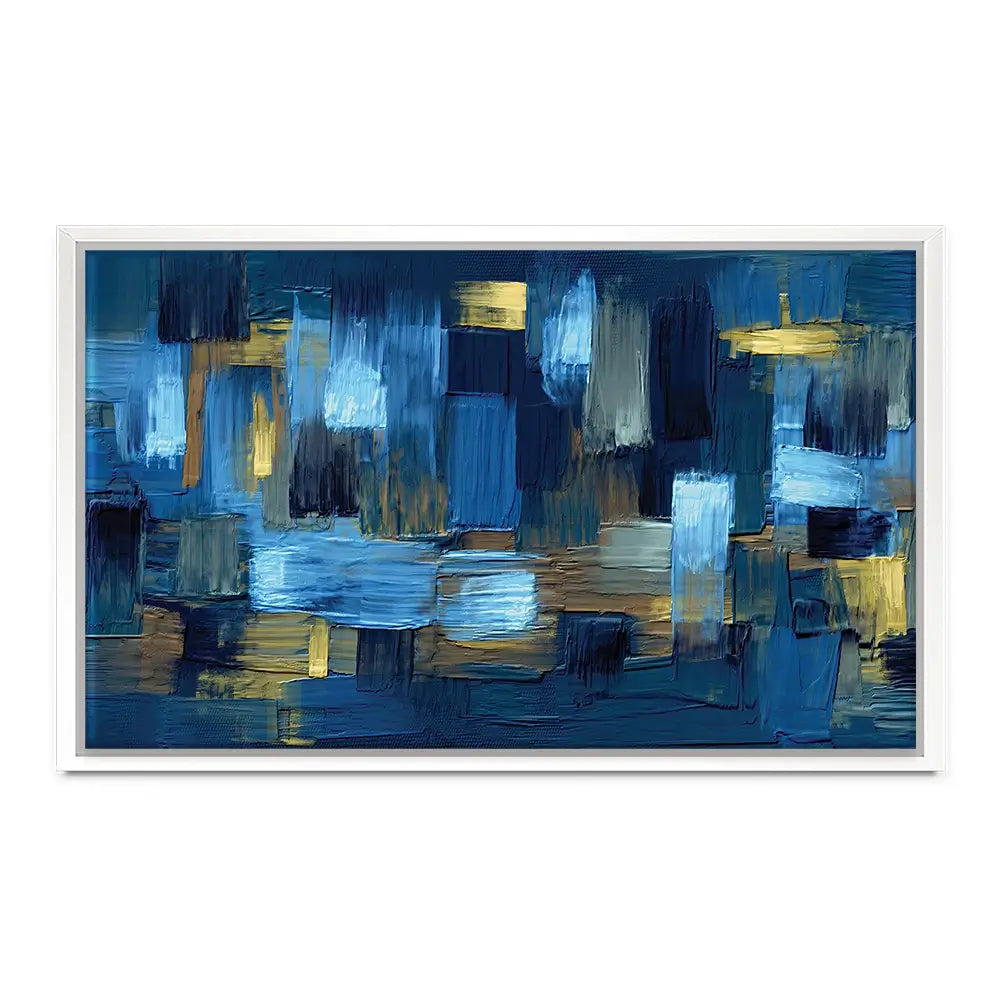 Navy Brush Strokes Oversized Canvas Print Navy Brush Strokes Oversized Canvas Print wall art product Art Print Shop