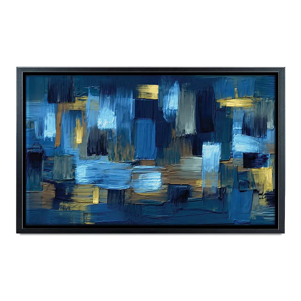 Navy Brush Strokes Oversized Canvas Print Navy Brush Strokes Oversized Canvas Print wall art product Art Print Shop