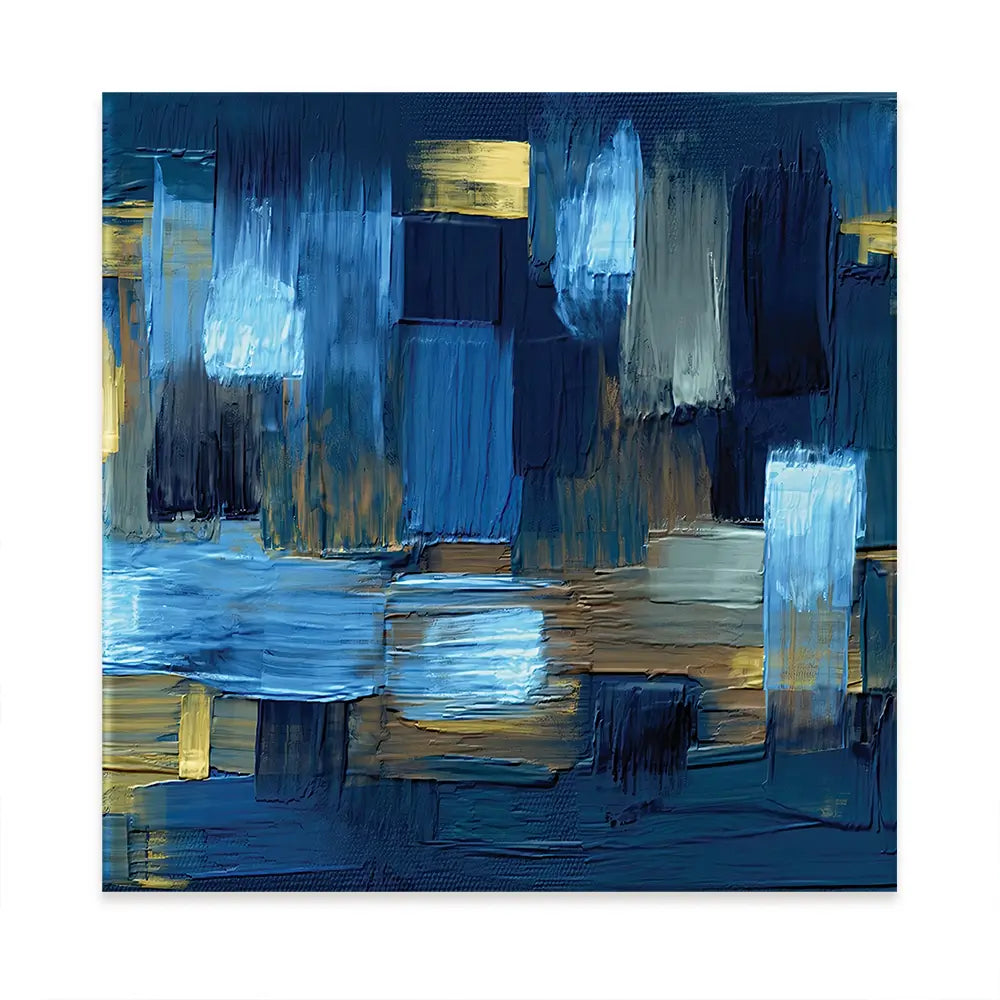 Navy Brush Strokes Oversized Canvas Print Navy Brush Strokes Oversized Canvas Print wall art product Art Print Shop