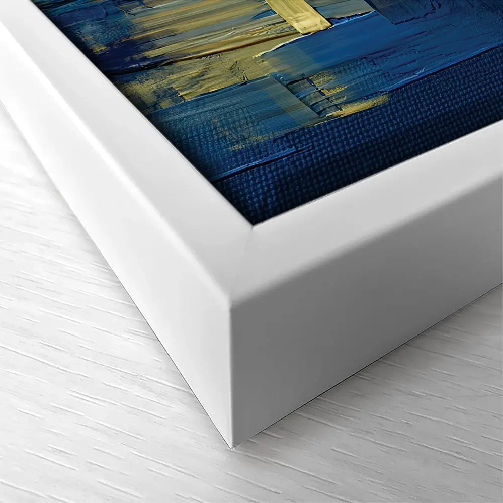 Navy Brush Strokes Square Canvas Print Navy Brush Strokes Square Canvas Print | Navy Canvas Art Print | Navy Art wall art product artGALINI at pm.me / Shutterstock