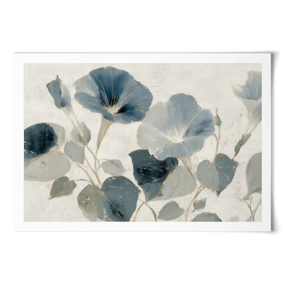 Navy Glory Vine Art Print Navy Glory Vine Art Print wall art product Chromatic Storm Studio