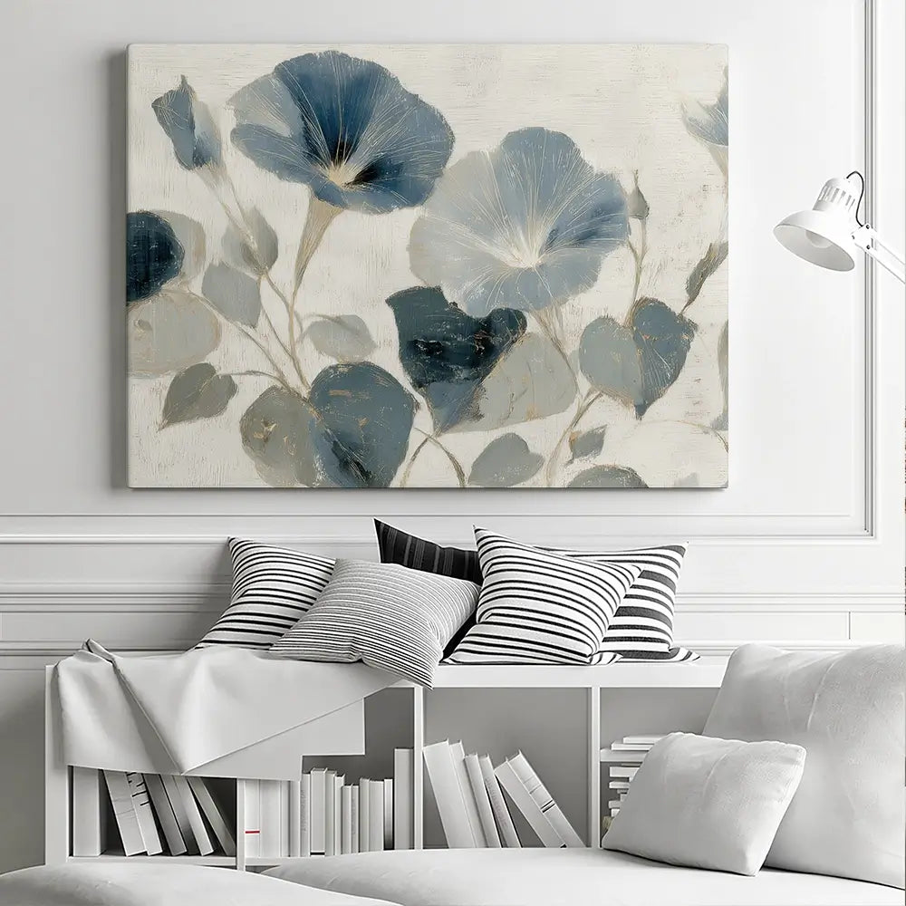 Navy Glory Vine Canvas Print Navy Glory Vine Canvas Print wall art product Chromatic Storm Studio