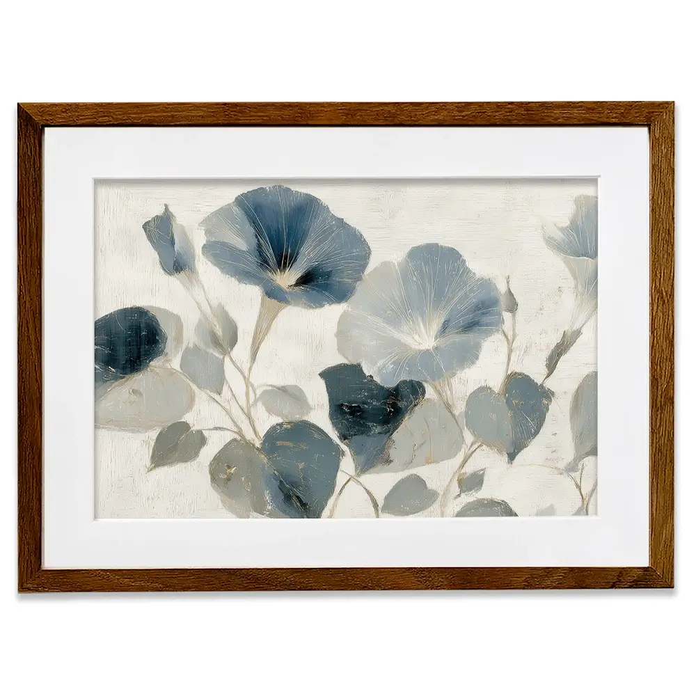 Navy Glory Vine Framed Art Print Navy Glory Vine Framed Art Print wall art product Chromatic Storm Studio