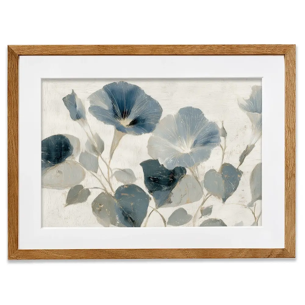 Navy Glory Vine Framed Art Print Navy Glory Vine Framed Art Print wall art product Chromatic Storm Studio