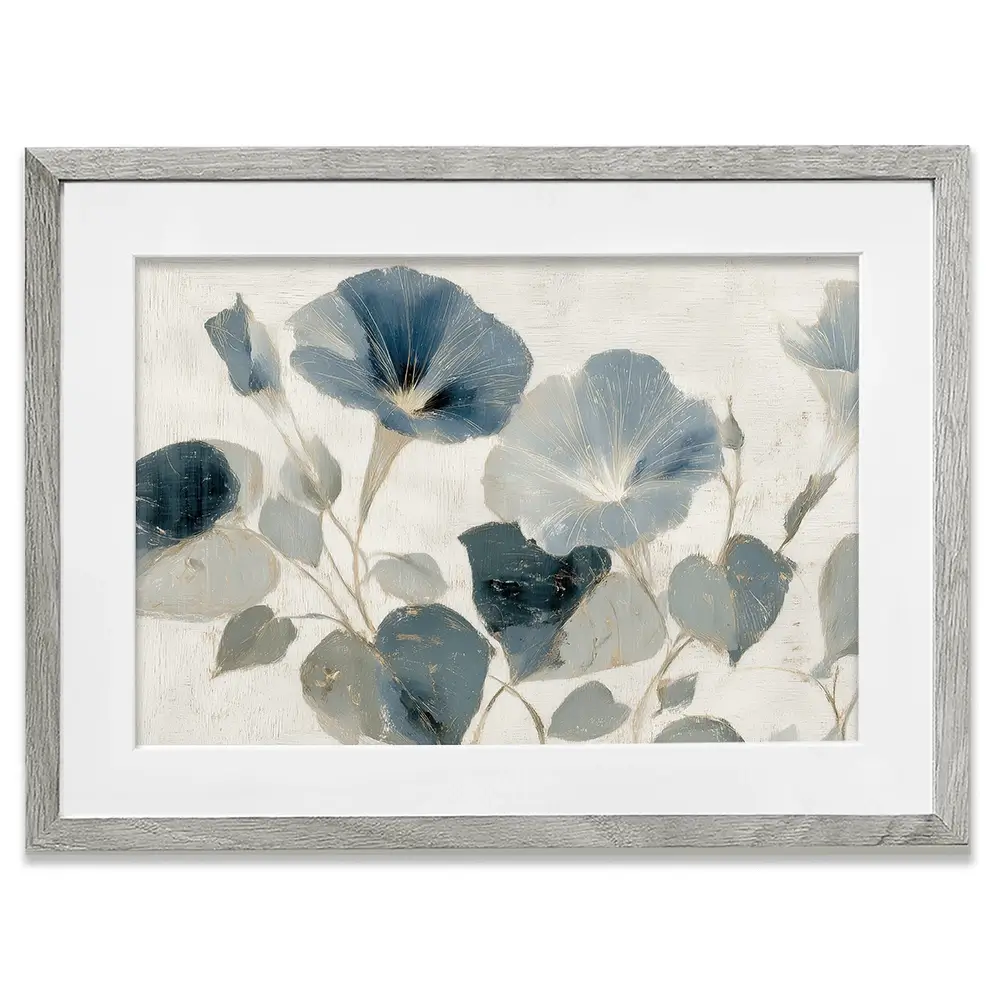 Navy Glory Vine Framed Art Print Navy Glory Vine Framed Art Print wall art product Chromatic Storm Studio