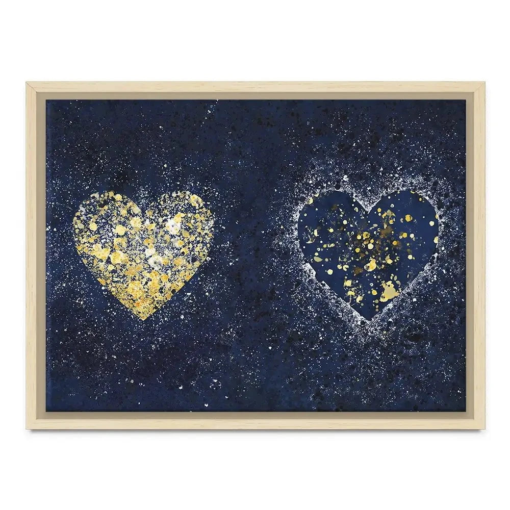 Navy Hearts Splatter Canvas Print Navy Hearts Splatter Canvas Print wall art product J Tonges