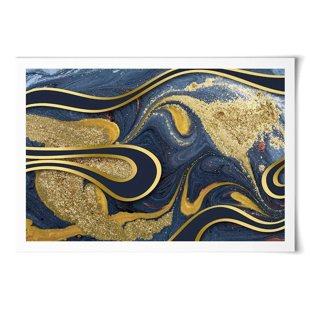 Navy Marble Art Print Navy Marble Art Print wall art product Ana Babii / Shutterstock