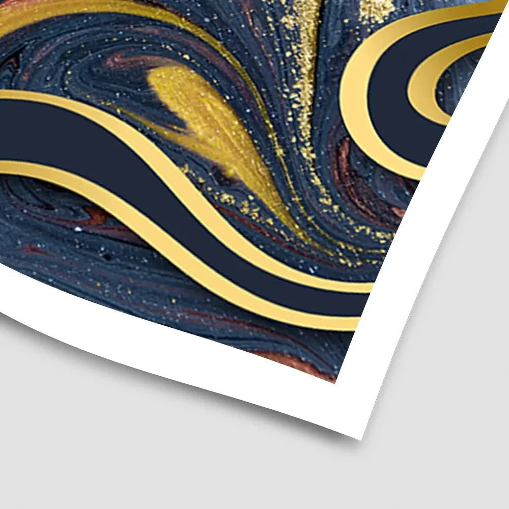 Navy Marble Art Print Navy Marble Art Print wall art product Ana Babii / Shutterstock