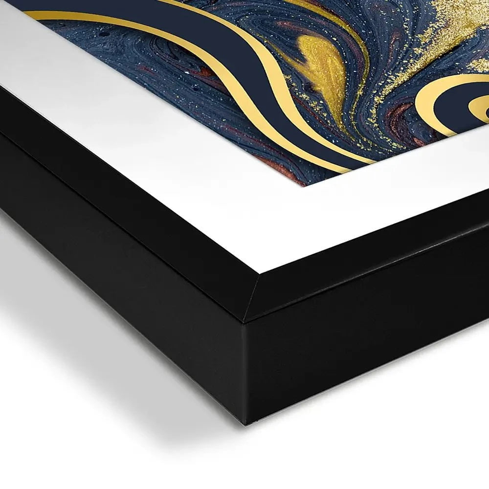 Navy Marble Framed Art Print Navy Marble Framed Art Print wall art product Ana Babii / Shutterstock