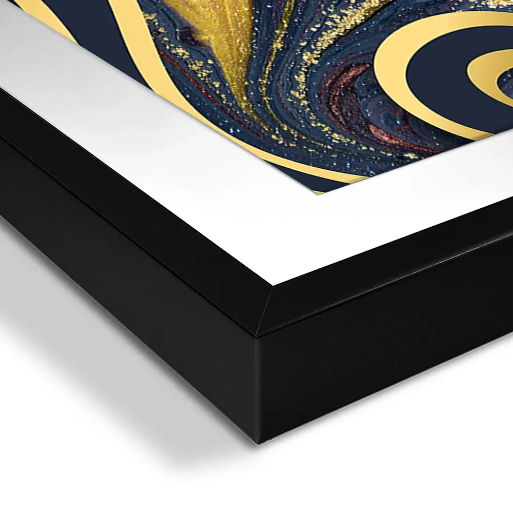 Navy Marble Framed Art Print Trio Navy Marble Framed Art Print Trio wall art product Ana Babii / Shutterstock