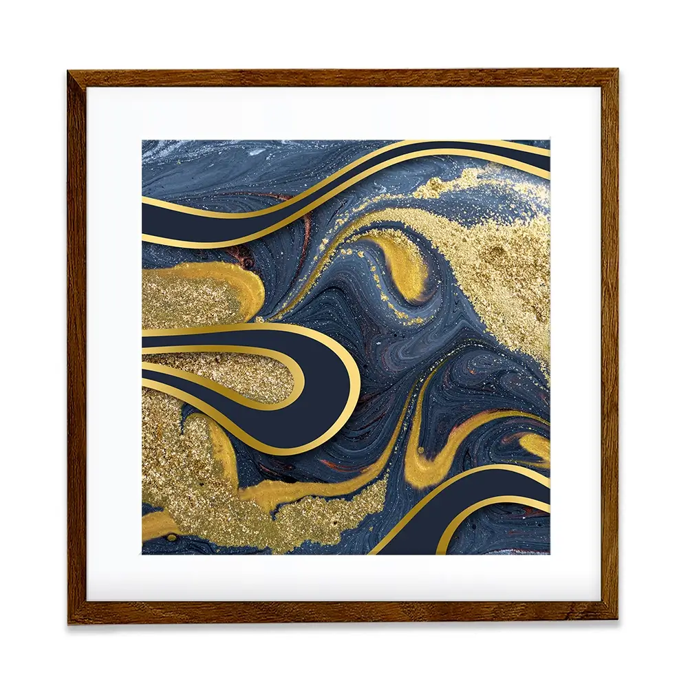 Navy Marble Square Framed Art Print Navy Marble Square Framed Art Print wall art product Art Print Shop