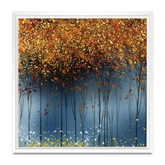 Navy Trees Square Canvas Print wall art product Set the art studio / Shutterstock