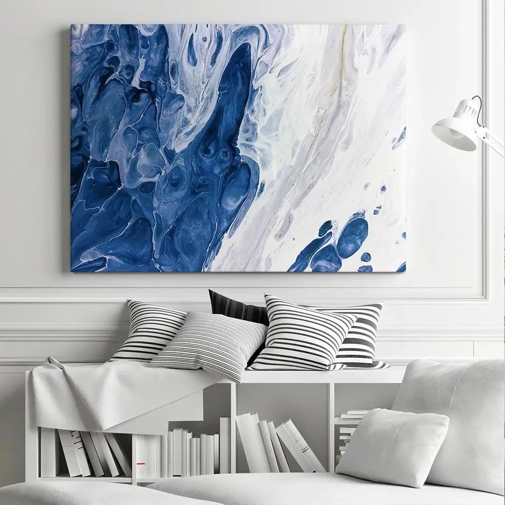 Navy White Mix Canvas Print Navy White Mix Canvas Print wall art product Ksenia Zu / Shutterstock