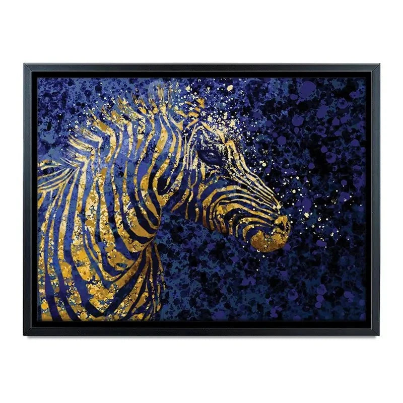 Navy Zebra Splash Canvas Print Navy Zebra Splash Canvas Print wall art product D Mosconi