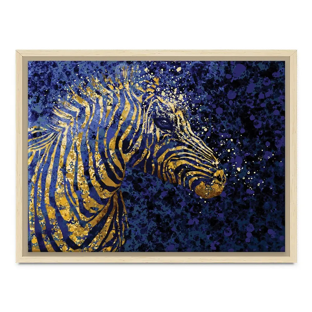 Navy Zebra Splash Canvas Print Navy Zebra Splash Canvas Print wall art product D Mosconi