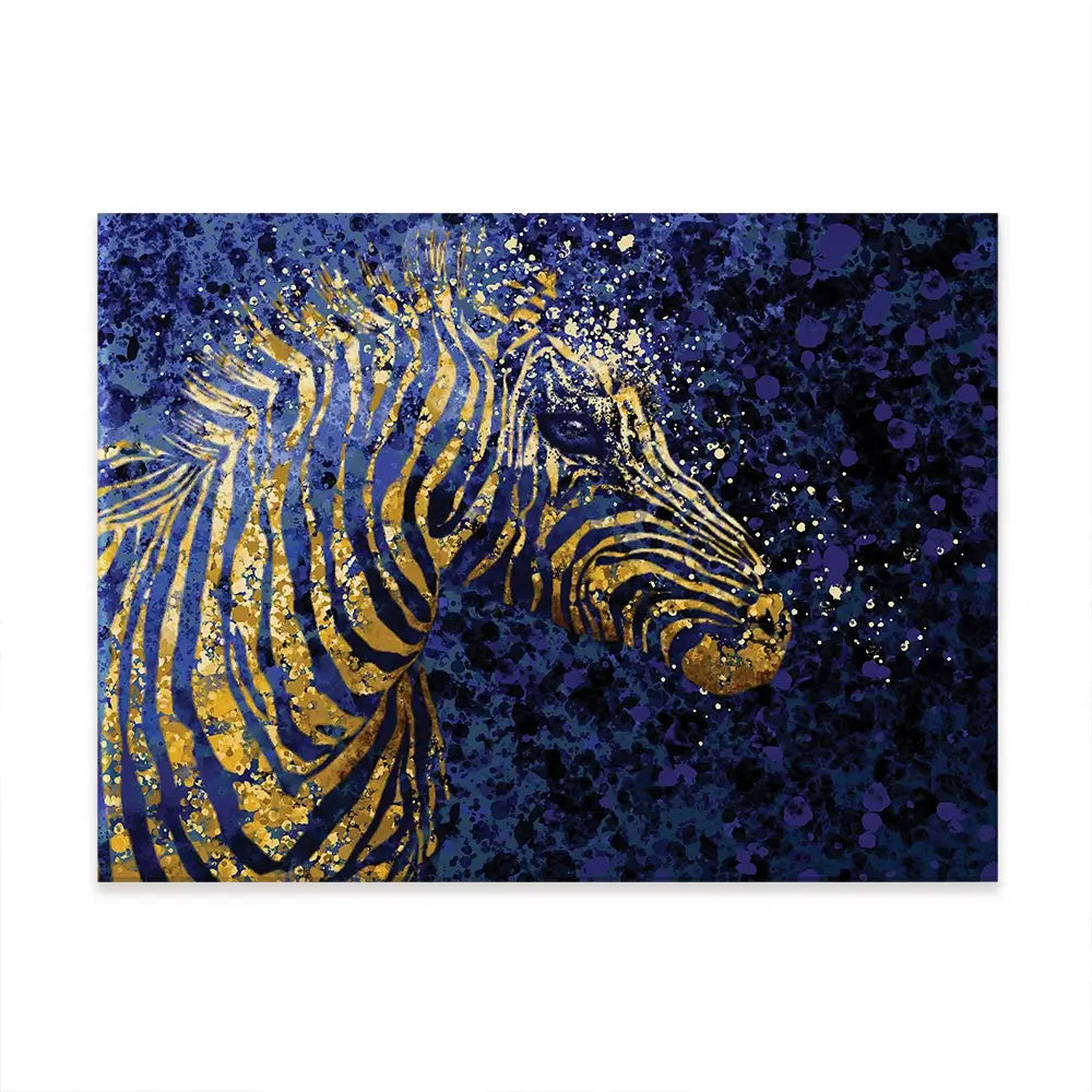 Navy Zebra Splash Canvas Print Navy Zebra Splash Canvas Print wall art product D Mosconi