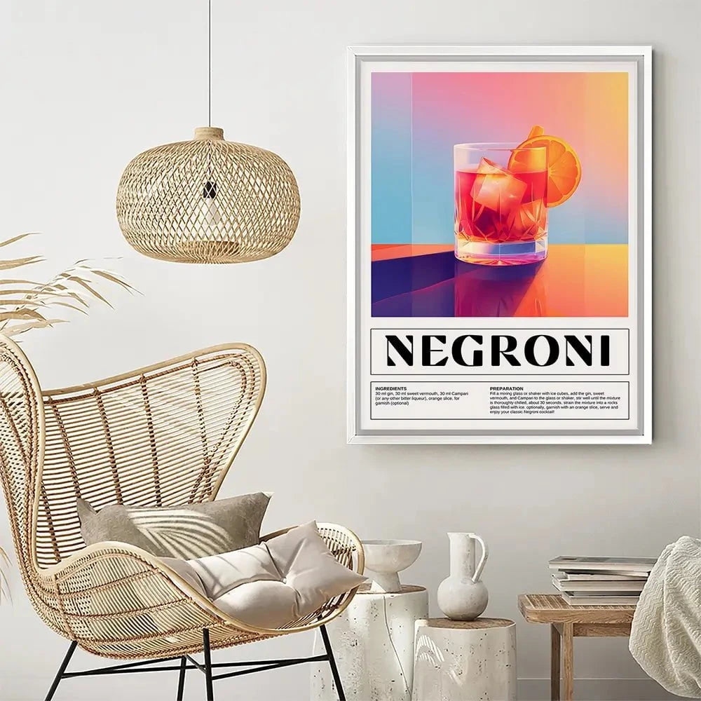 Negroni Recipe Canvas Print Negroni Recipe Canvas Print wall art product Art Print Shop