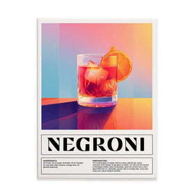 Negroni Recipe Canvas Print Negroni Recipe Canvas Print wall art product Art Print Shop