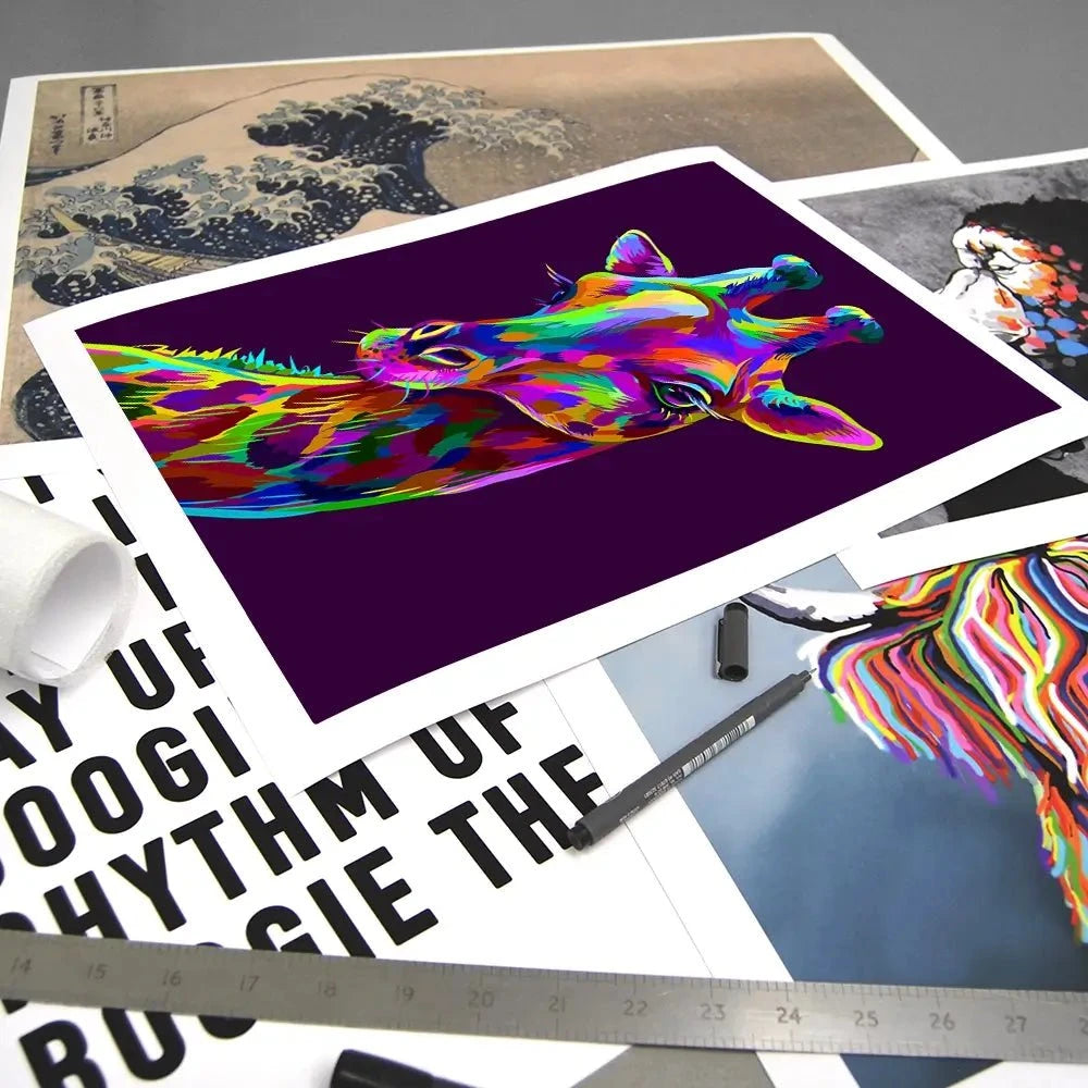 Neon Giraffe Art Print Neon Giraffe Art Print wall art product AnastasiaOsipova / Shutterstock