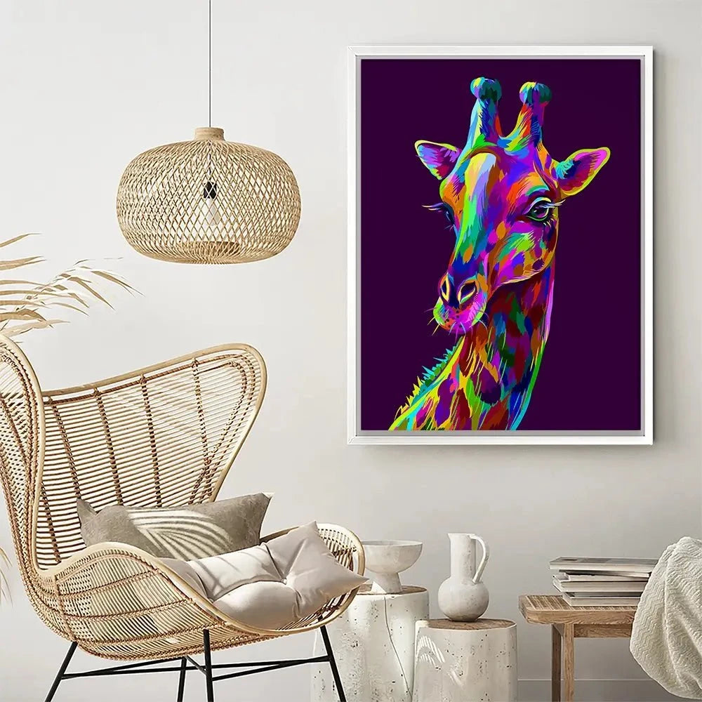 Neon Giraffe Canvas Print Neon Giraffe Canvas Print wall art product AnastasiaOsipova / Shutterstock