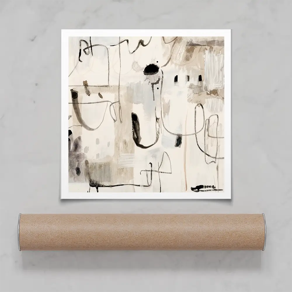 Net Neutral Square Art Print Net Neutral Square Art Print wall art product Art Print Shop