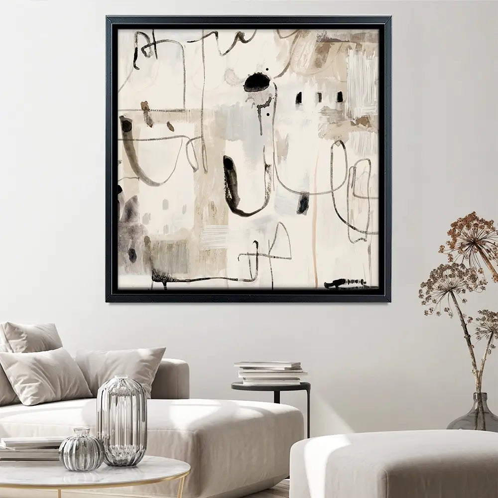 Net Neutral Square Canvas Print Net Neutral Square Canvas Print wall art product Art Print Shop