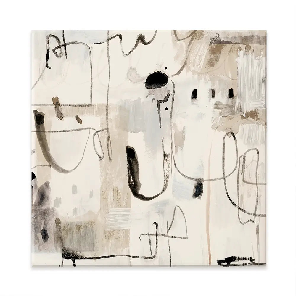 Net Neutral Square Canvas Print Net Neutral Square Canvas Print wall art product Art Print Shop
