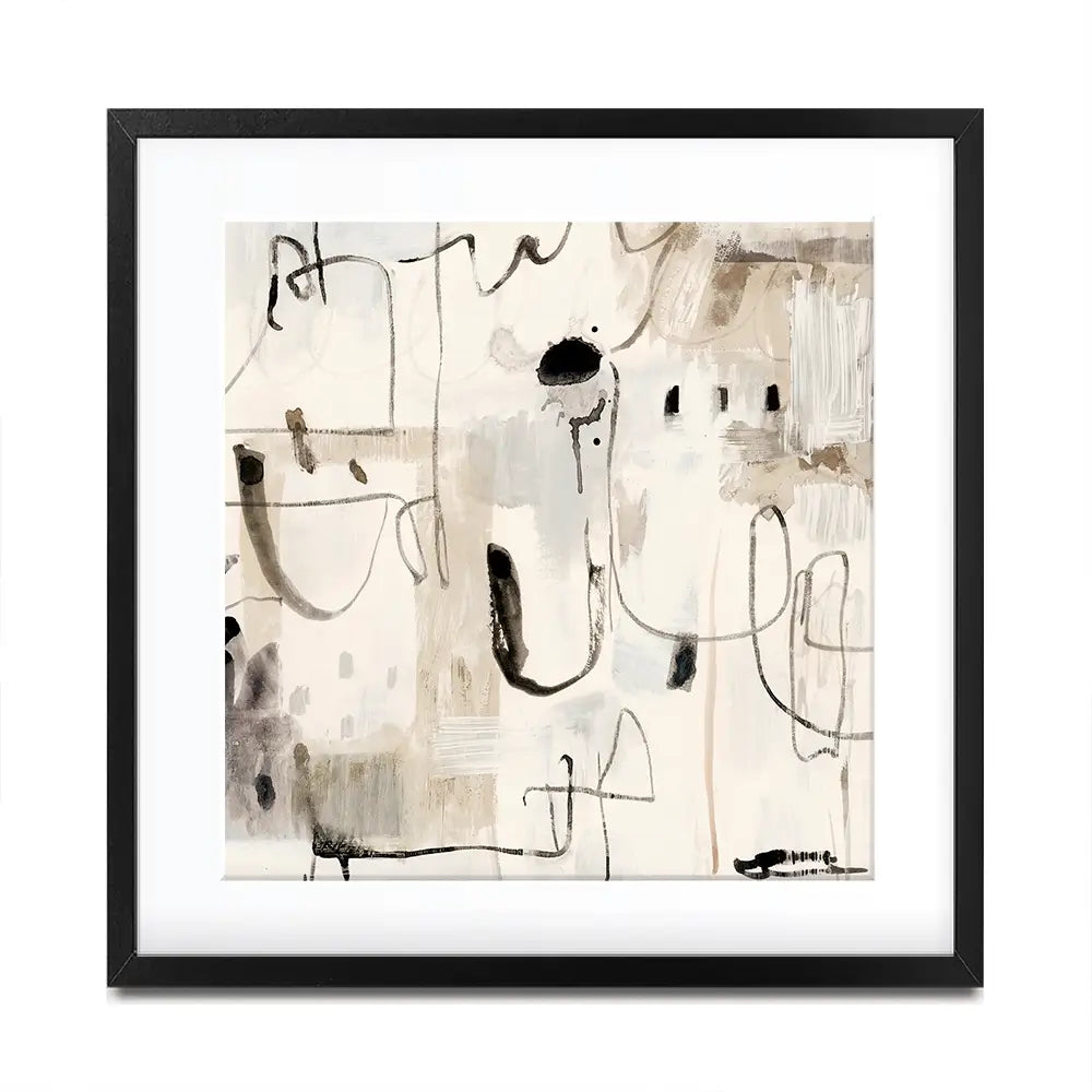 Net Neutral Square Framed Art Print Net Neutral Square Framed Art Print wall art product Art Print Shop