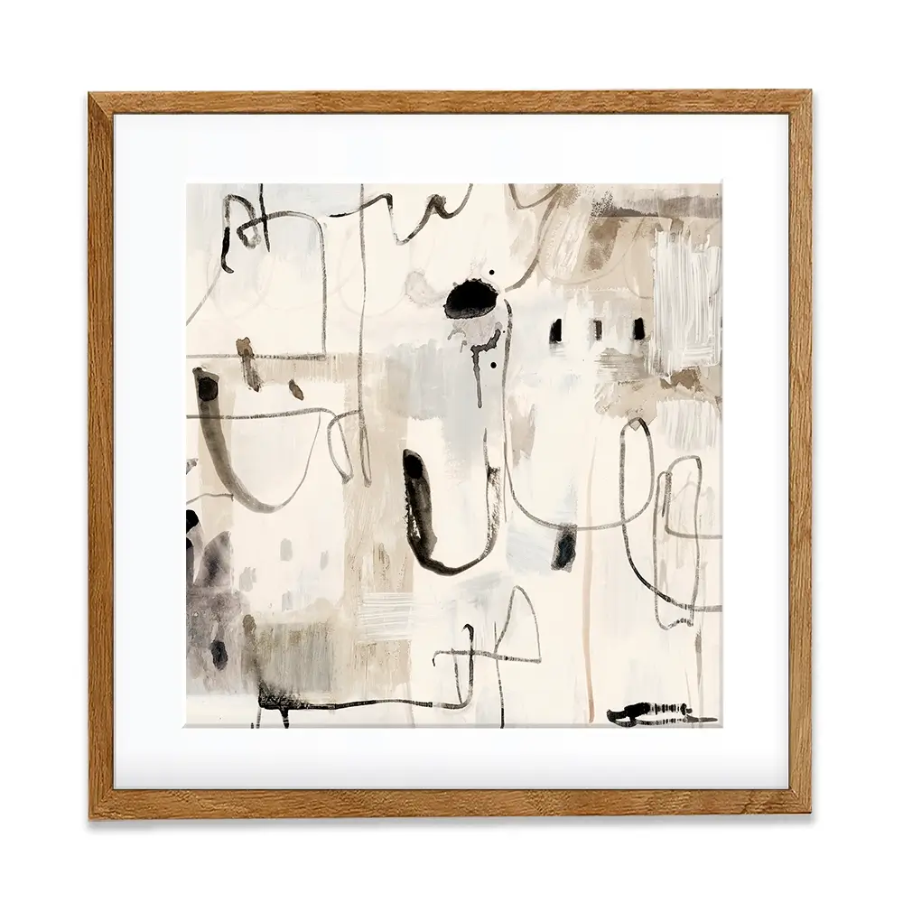 Net Neutral Square Framed Art Print Net Neutral Square Framed Art Print wall art product Art Print Shop