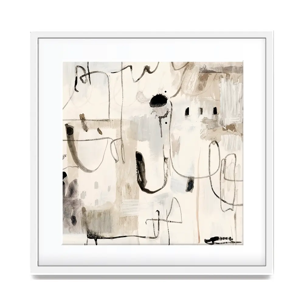Net Neutral Square Framed Art Print Net Neutral Square Framed Art Print wall art product Art Print Shop