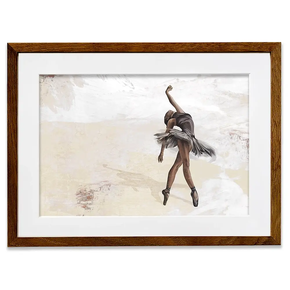Neutral Ballerina Framed Art Print Neutral Ballerina Framed Art Print wall art product Victoriya1994 / Shutterstock
