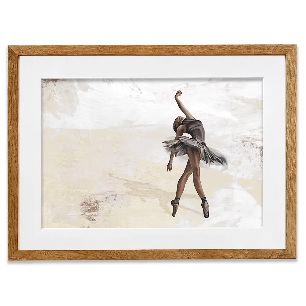 Neutral Ballerina Framed Art Print Neutral Ballerina Framed Art Print wall art product Victoriya1994 / Shutterstock