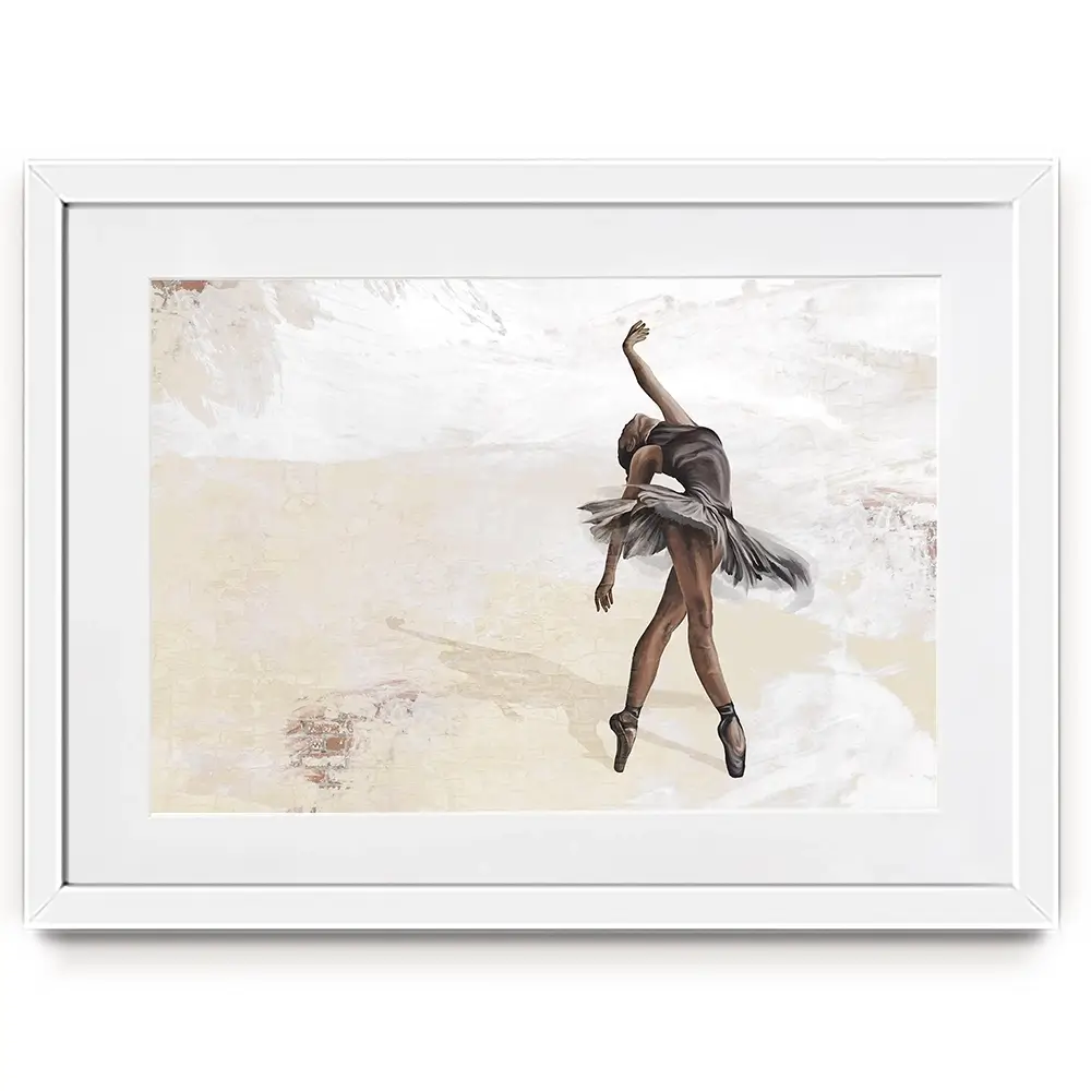 Neutral Ballerina Framed Art Print Neutral Ballerina Framed Art Print wall art product Victoriya1994 / Shutterstock