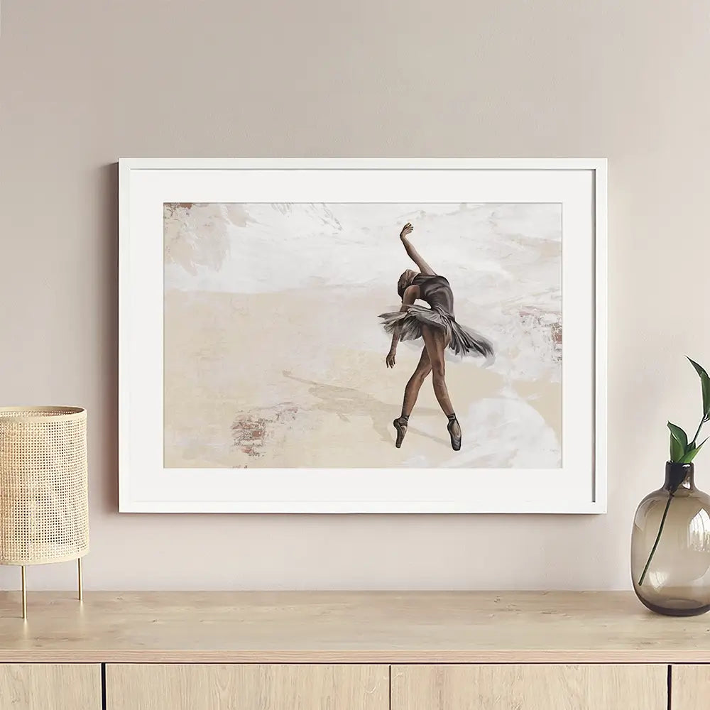 Neutral Ballerina Framed Art Print Neutral Ballerina Framed Art Print wall art product Victoriya1994 / Shutterstock