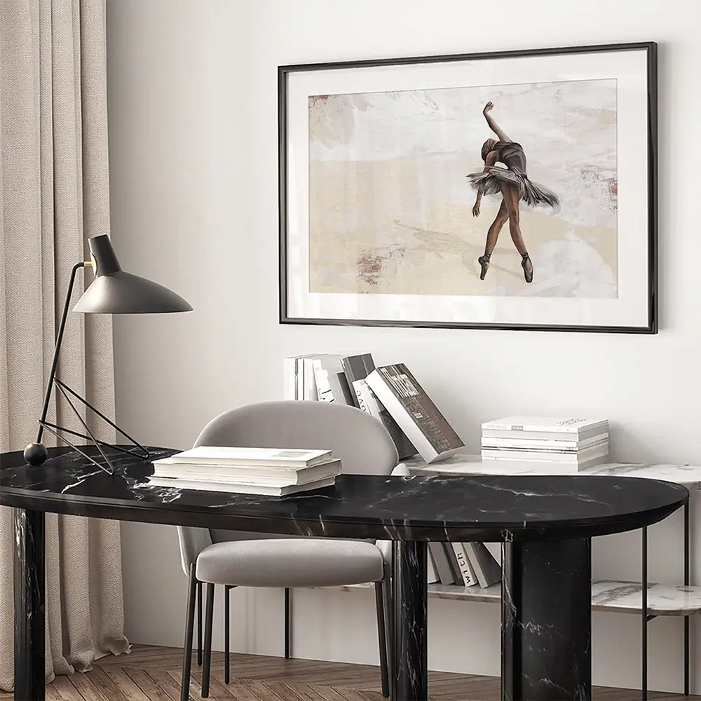 Neutral Ballerina Framed Art Print Neutral Ballerina Framed Art Print wall art product Victoriya1994 / Shutterstock