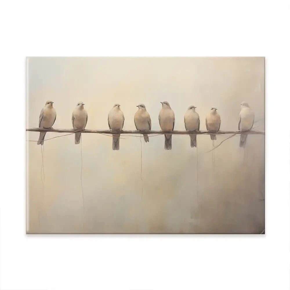 Neutral Doves Canvas Print Neutral Doves Canvas Print wall art product Arlington Prints - Independent
