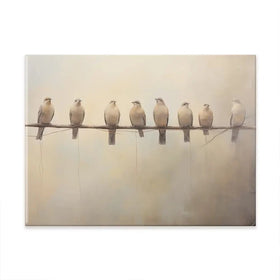 Neutral Doves Canvas Print Neutral Doves Canvas Print wall art product Arlington Prints - Independent