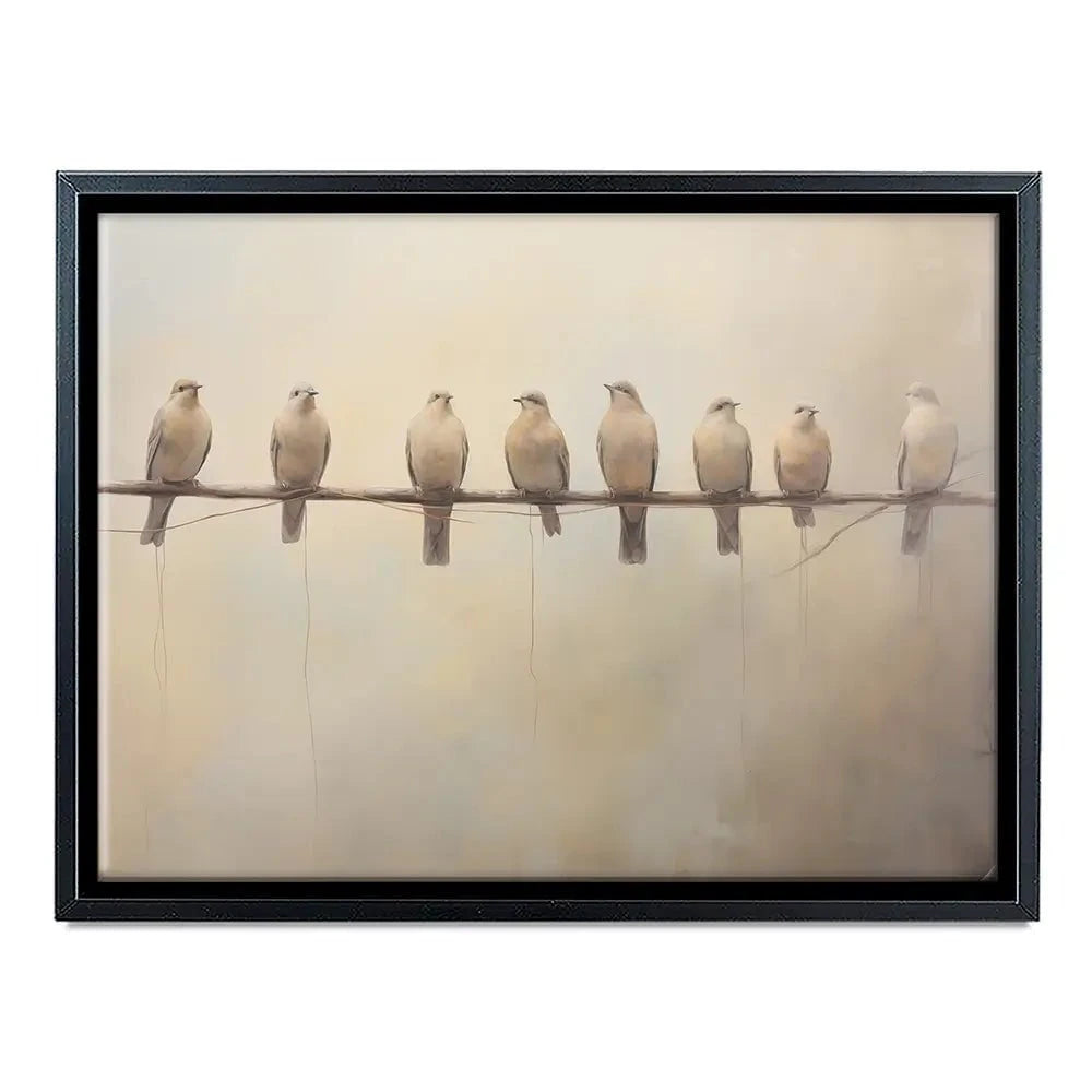 Neutral Doves Canvas Print Neutral Doves Canvas Print wall art product Arlington Prints - Independent