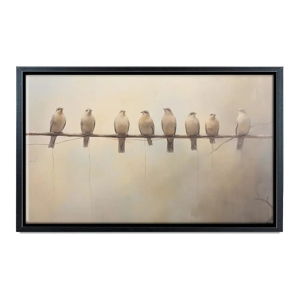 Neutral Doves Canvas Print Neutral Doves Canvas Print wall art product Arlington Prints - Independent