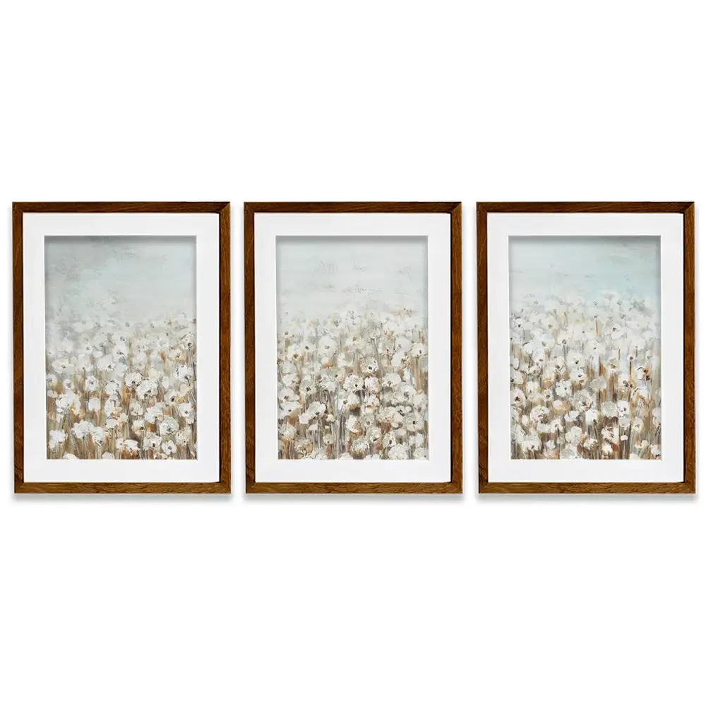 Neutral Florals Framed Art Print Trio Neutral Florals Framed Art Print Trio wall art product CHENYU ARTS / Shutterstock