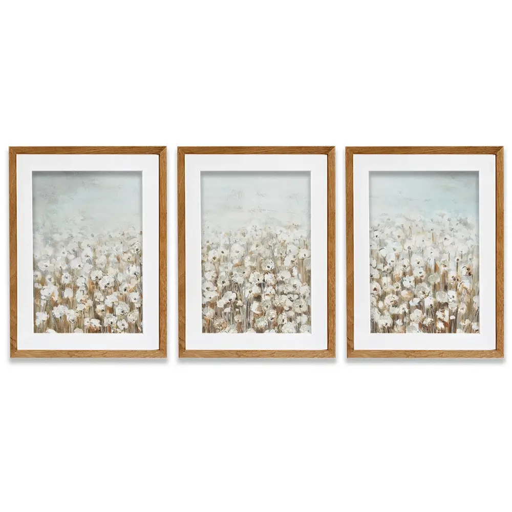 Neutral Florals Framed Art Print Trio Neutral Florals Framed Art Print Trio wall art product CHENYU ARTS / Shutterstock