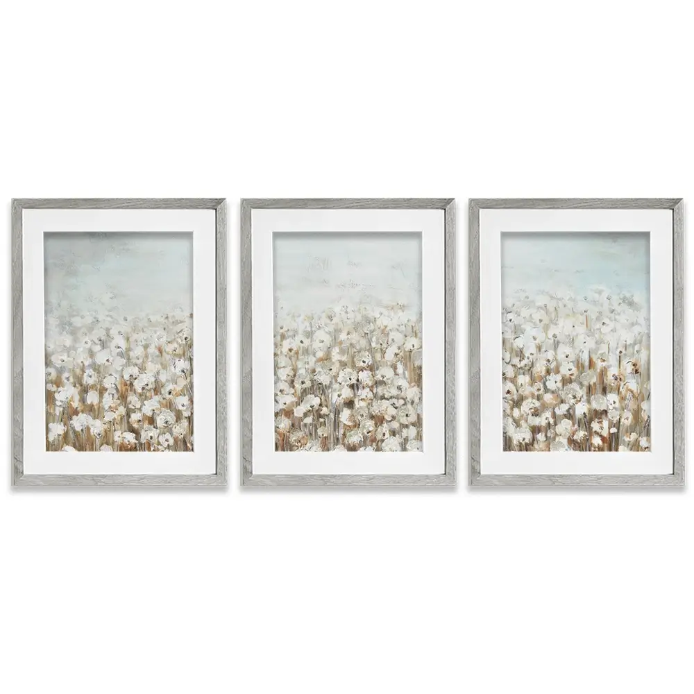 Neutral Florals Framed Art Print Trio Neutral Florals Framed Art Print Trio wall art product CHENYU ARTS / Shutterstock