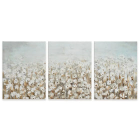 Neutral Florals Trio Canvas Print Neutral Florals Trio Canvas Print wall art product CHENYU ARTS / Shutterstock