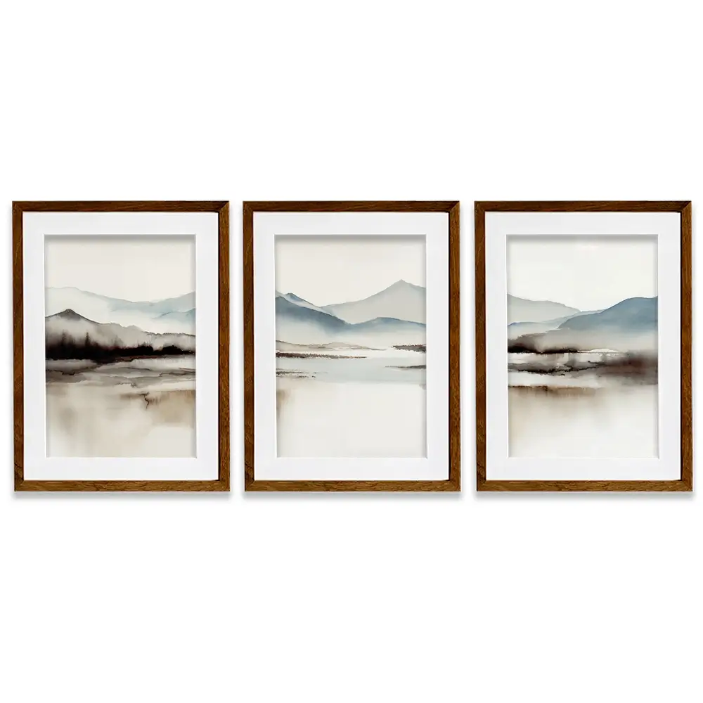 Neutral Land Framed Art Print Trio Neutral Land Framed Art Print Trio wall art product IAmHomeStudio