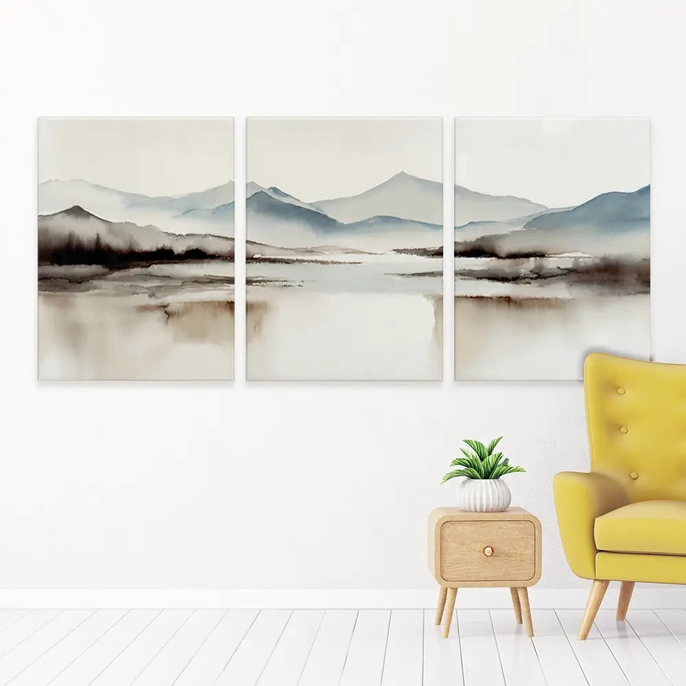Neutral Land Trio Canvas Print Neutral Land Trio Canvas Print wall art product IAmHomeStudio